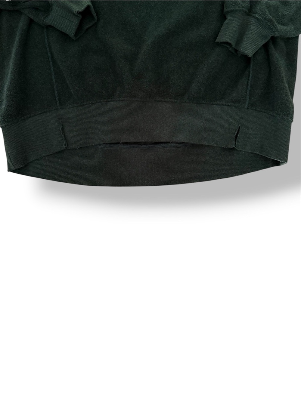 Aerie Chill Cozy Terry Cloth NIIIICE Pullover Sweatshirt Forest Green Medium NWT - Picture 5 of 10